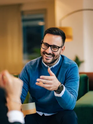 Smiling professional during interview – Careers at RB Industries Smiling professional during interview – Careers at RB Industries