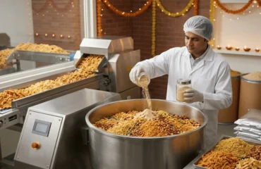 Hing in Diwali snacks and namkeen production