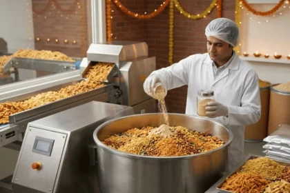 Hing in Diwali snacks and namkeen production