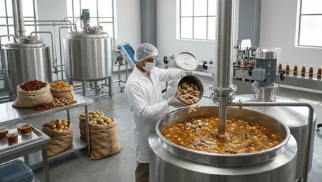 Hing in chutney manufacturing and commercial food production Hing in chutney manufacturing and commercial food production